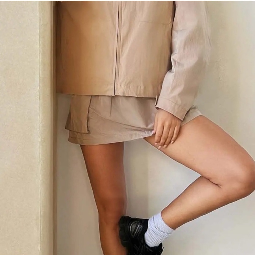 Tiger Mist Beige Cargo Skirt